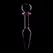 Ibiza Nebula Series Model 7 intimni čep od borosilikatnog stakla roze 13,5cm