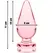 Ibiza Nebula Series Model 4 stakleni intimni čep roze 11cm O5cm
