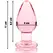 Ibiza Nebula Serija Model 3 Intimni Stakleni Čep Pink 11cm O5cm Borosilikat