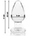 IBIZA Nebula Series Model 3 Glass Plug Transparent 11cm O5cm