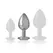 Intense Aluminum Plug M Silver Crystal - Medium Metal Model with Gemstone