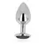 OHMAMA Aluminum Intimate Plug with Black Crystal, 8 cm, Compact Design