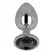 OHMAMA Aluminum Intimate Plug with Black Crystal, 8 cm, Compact Design