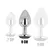 OHMAMA Aluminum Intimate Plug with Black Crystal, 8 cm, Compact Design