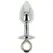 OHMAMA Metal Plug with Transparent Crystal & Grip Ring - Medium Size