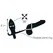 Addicted Toys Double Black Ring Intimate Plug with Vibrating System 12cm