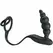 Pretty Love Vibrating Silicone Double Intimate Ring Set, Black, USB Rechargeable