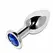 Metal Hard Čelični Intimni Čep Plavi Dragulj Mali 5.7 cm