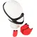 OHMAMA Adjustable Red Dog-Style Mask with Multi-Position Strap