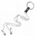 KINK Metalni hromirani set prstenova sa lancem i podesivim stezaljkama 3.8–5 cm 26 cm