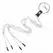 KINK Trojni set hromiranih metalnih prstenova sa lancem 26 cm i podesivim kopčama