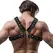Fetish Submissive Attitude Men's Eco-Leather Chest Harness Studded, Adjustable