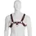 Santiago Leather Chain Harness III Black/Red - Adjustable Unisex Body Accessory