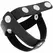 OHMAMA Leather Ball Cage - Adjustable Stainless Steel Ring, Black