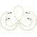 KINK Adjustable Gold Nipple & Clitoral Clamp Set - 4-Piece, Metal Design