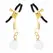 KINK Glass Bead Adjustable Nipple Clamps Gold 6 cm - Elegant Precision