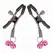 KINK Double Bell Nipple Clamps Pink 6 cm - Adjustable Metal Design
