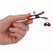 KINK Red Double Bell Adjustable Nipple Clamps 6 cm - Sensory Metal Design