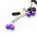 Ohmama Metal Nipple Clamps with Lilac Bells - Adjustable System, Nickel-Free