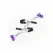 Ohmama Metal Nipple Clamps with Lilac Bells - Adjustable System, Nickel-Free
