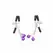 Ohmama Metal Nipple Clamps with Lilac Bells - Adjustable System, Nickel-Free