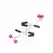 OHMAMA Adjustable Metal Nipple Clamps with Pink Bells, Nickel-Free Design