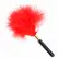 KINK Red Gold Feather Sensory Tickler 18cm - Elegant Metal Handle