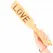 KINK Bambusova paleta LOVE 32x5.5cm - gravirani alat za udarce, prirodno drvo