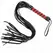 KINK Long Striped Impact Whip 70 cm - Black & Red, Durable Design