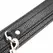 OHMAMA Snake Pattern Adjustable Collar with Leash, Imitation Leather, Black