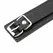 OHMAMA Snake Pattern Adjustable Collar with Leash, Imitation Leather, Black