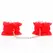 KINK Lace Elastic Wrist Restraints Red - Adjustable Soft Comfort Cuffs