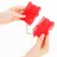 KINK Lace Elastic Wrist Restraints Red - Adjustable Soft Comfort Cuffs