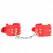 KINK Podesive lisice za ruke, crvene, 20-23 cm x 5.5 cm, premium udobnost