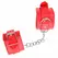KINK Podesive lisice za ruke, crvene, 20-23 cm x 5.5 cm, premium udobnost
