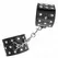 KINK Punk podesive lisice za ruke, 19-24 cm, crna veganska koža