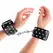 KINK Punk podesive lisice za ruke, 19-24 cm, crna veganska koža