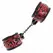 KINK Dijamant uzorak podesive lisice za ruke, tamno crvene, 17-26 cm x 5.5 cm