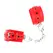 KINK Crvene podesive lisice za ruke sa crnim srcem, 21-28 cm