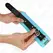 KINK Premium podesive lisice za ruke sa bravom, crno-plave, 21-28 cm