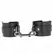 KINK Podesive lisice za ruke, crna koža, 17-28 cm, velika kopča