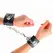 KINK Podesive lisice za ruke sa katancem, crne, 16-23 cm x 5.5 cm