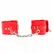 KINK Podesive crvene lisice za ruke sa katancem, 16-23 cm x 5.5 cm