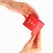 KINK Podesive crvene lisice za ruke sa katancem, 16-23 cm x 5.5 cm