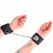 KINK Podesive crne lisice za ruke sa lancem i katancem, 30 cm, 16-23 cm