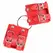 KINK Fiksne podesive crvene lisice za ruke sa zakovicama, 17-22 cm x 6.5 cm