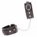 KINK Podesive lisice za ruke, crne sa crvenom postavom, 14-24 cm x 3.5 cm