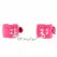 KINK Wrist Restraints Raspberry Rose - Adjustable Vegan Leather 20-28 cm