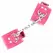 KINK Wrist Restraints Raspberry Rose - Adjustable Vegan Leather 20-28 cm