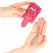 KINK Wrist Restraints Raspberry Rose - Adjustable Vegan Leather 20-28 cm